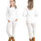 MISS POPULAR Womens 2-Piece Waffle Thermals Set | Long Sleeve Shirt, Pants | Thermal Base Layer Set for Cold Weather