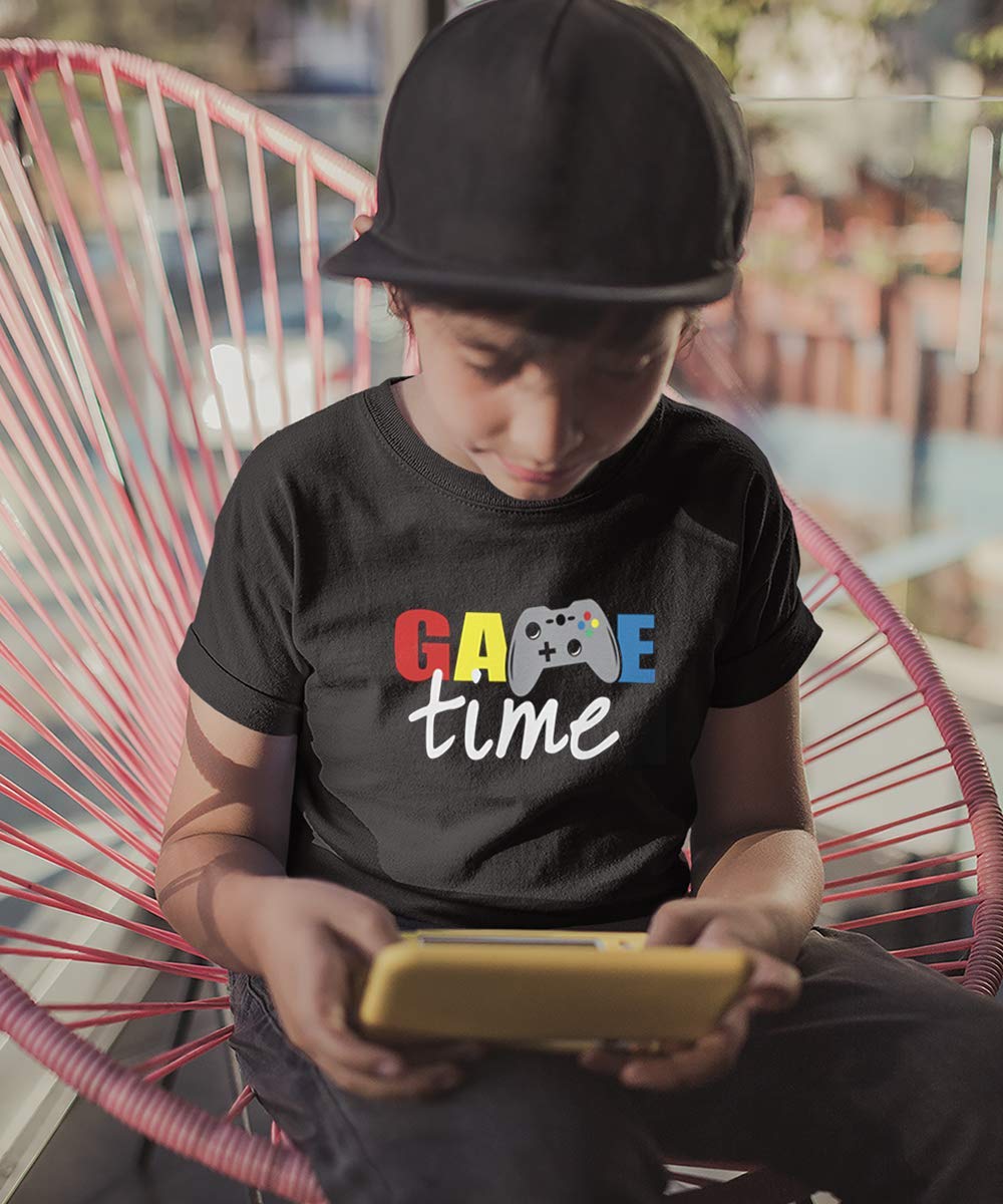 BROOKLYN VERTICAL 5-Pack Boys Video Gamer Gaming Short Sleeve Crew Neck T-Shirt with Chest Print | Soft Cotton Sizes 6-20