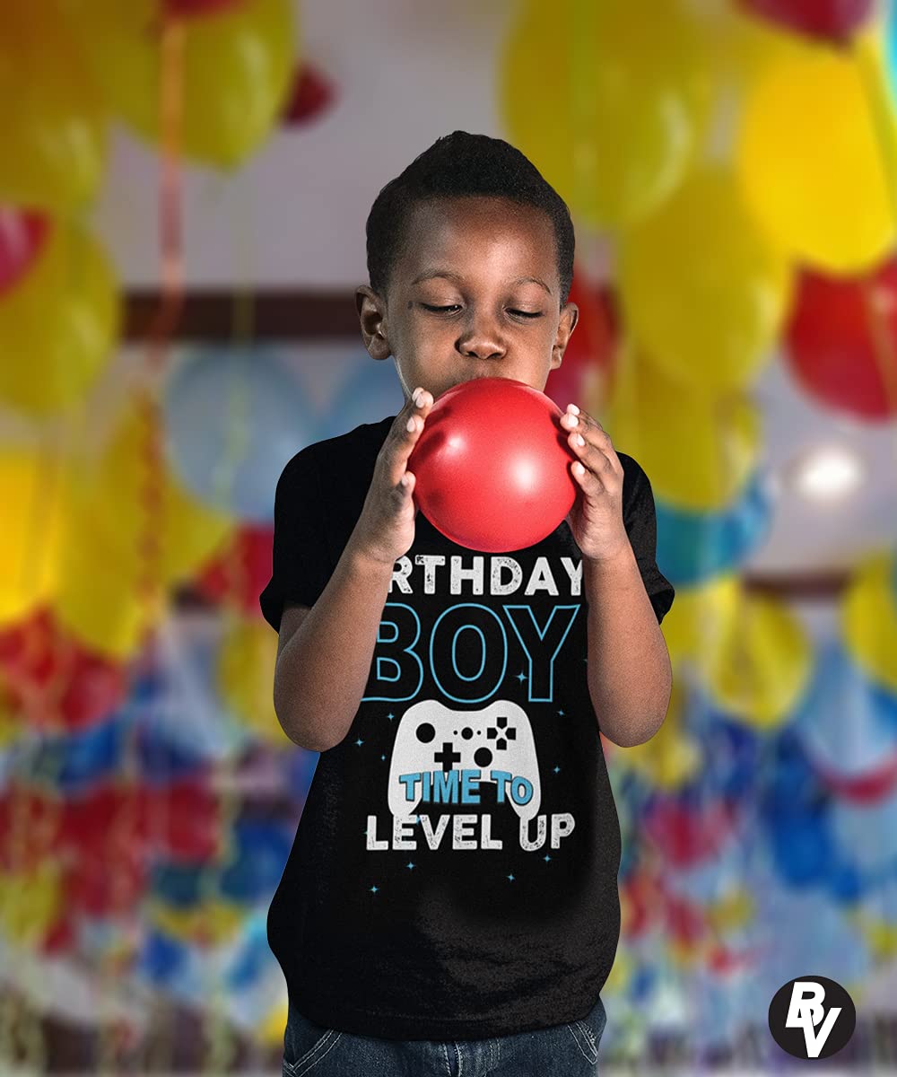 Birthday Boy Short Sleeve T-Shirt Video Gamer Level UP |Sizes S-XL