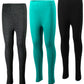 MISS POPULAR 3-Pack Girls Leggings Size 4-16 Soft Comfortable Cotton Spandex with Elastic Waistband Many Colors