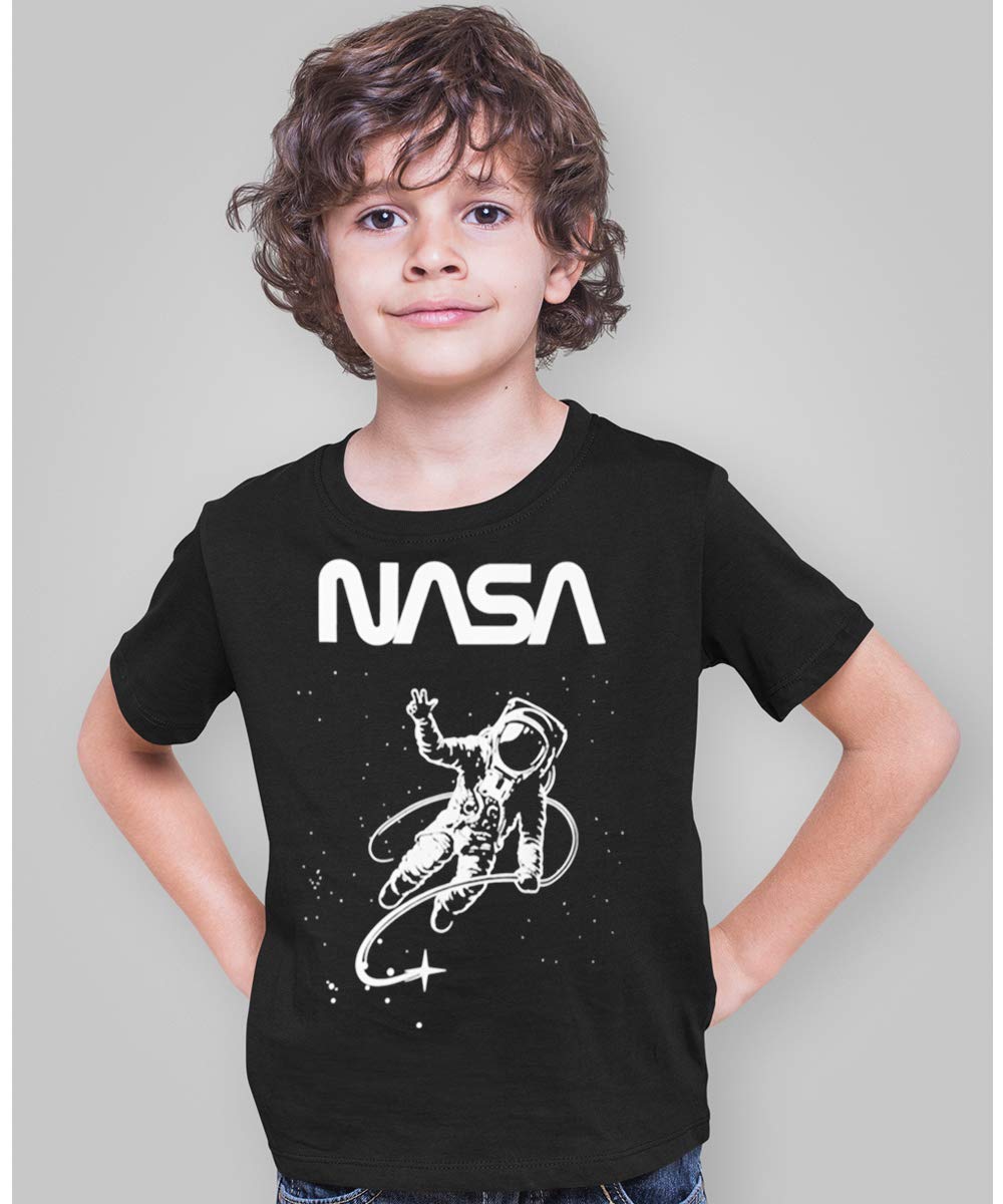 4-Pack NASA Print Outer Space Rocket Ship Boys Short Sleeve T-Shirt | Soft Cotton Sizes 6-20