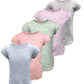 MISS POPULAR 5-Pack Girls Space-Dye Marble T-Shirts, Many Colors Sizes 2T-16