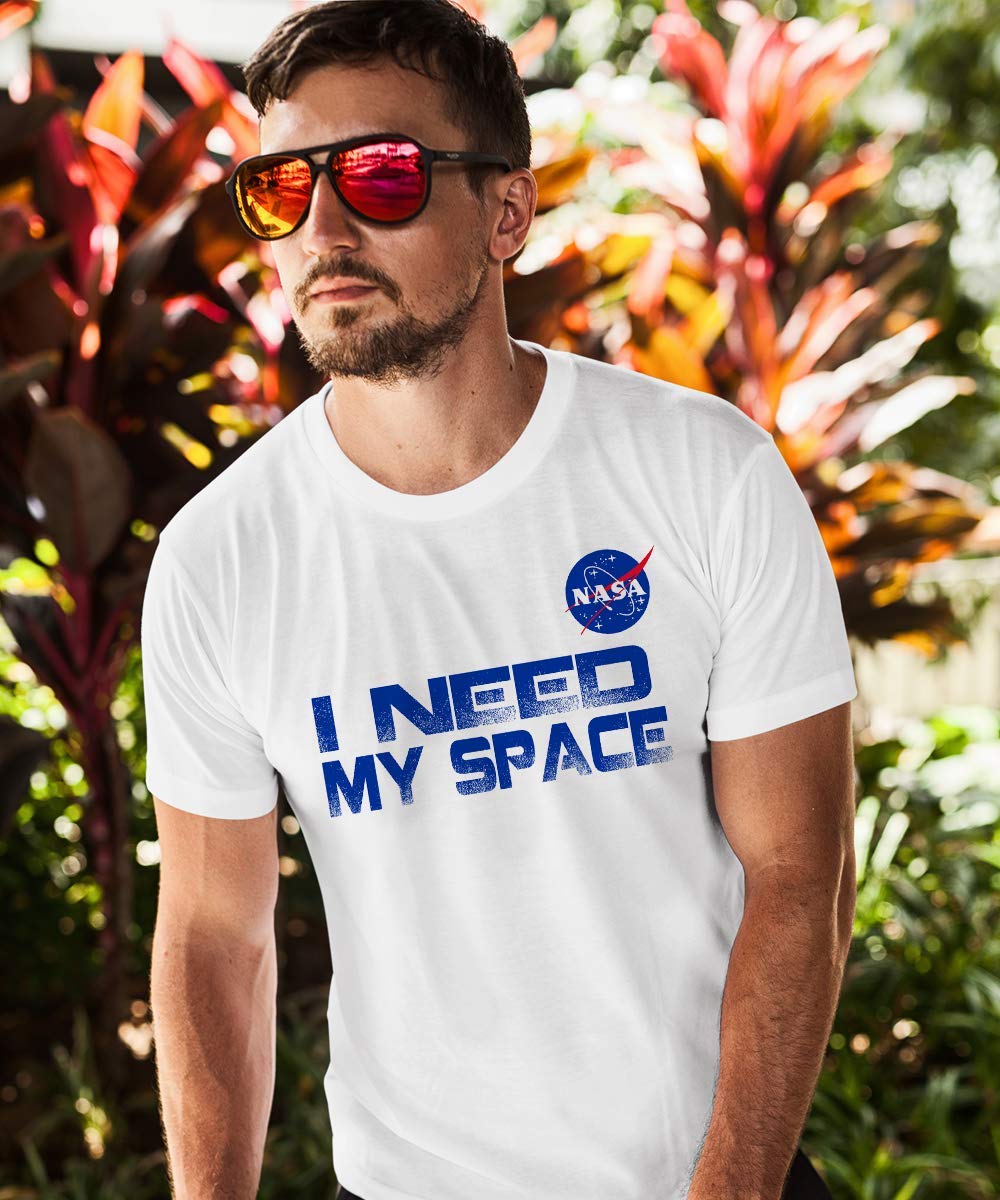 BROOKLYN VERTICAL 2-Pack NASA Print Outer Space Rocket Ship Mens Short Sleeve Crew Neck T-Shirt | Soft Cotton Sizes S-XL