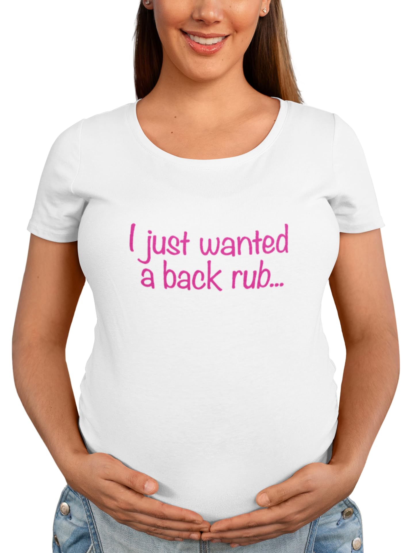 BROOKLYN VERTICAL Maternity Cute Funny New Mom Pregnancy Announcement Short Sleeve Crew Neck T-Shirt