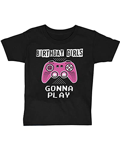 Birthday Girl Short Sleeve Crew Neck T-Shirt with Chest Print| Sizes S-XL