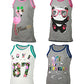 MISS POPULAR 4-Pack Girls Sleeveless Tank Tops Cute Designs Summer Heat Friendly |Sizes 4-16