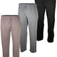3-Pack Mens Sleep & Loungewear Pant|Soft Comfortable Cotton|Drawstring Pull|Pockets|Many Colors|Small-3XL