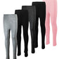 MISS POPULAR 5-Pack Girls Leggings Sizes 4-16 Soft Comfortable Cotton Spandex with Elastic Waistband Many Colors
