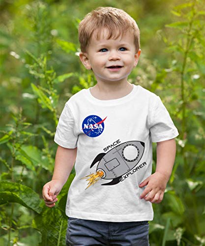 4-Pack Toddler NASA Print Outer Space Rocket Ship Short Sleeve T-Shirt –