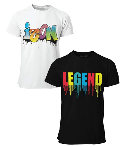 BROOKLYN VERTICAL 2-Pack Boys Short Sleeve Crew Neck T-Shirt with Chest Print | Soft Cotton Graphic Tees Sizes 6-20