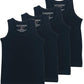 BROOKLYN VERTICAL Boys 4 Pack Undershirt Tank Top - Tagless Cotton Super Soft