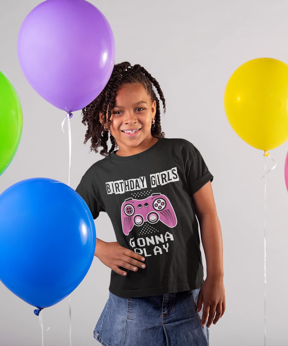 Birthday Girl Short Sleeve Crew Neck T-Shirt with Chest Print| Sizes S-XL