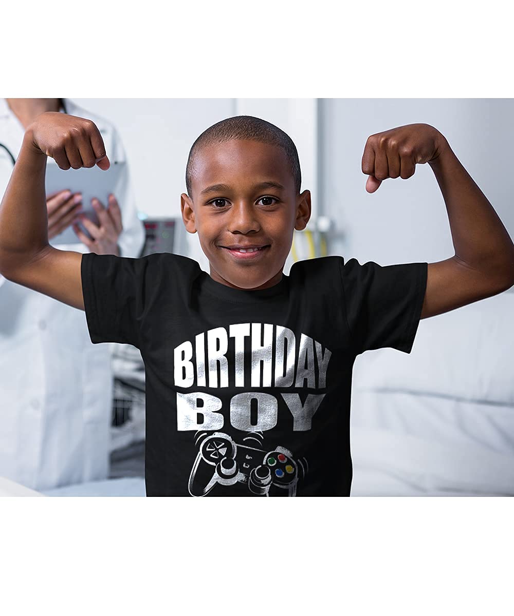 Birthday Boy Short Sleeve T-Shirt Video Gamer Level UP |Sizes S-XL