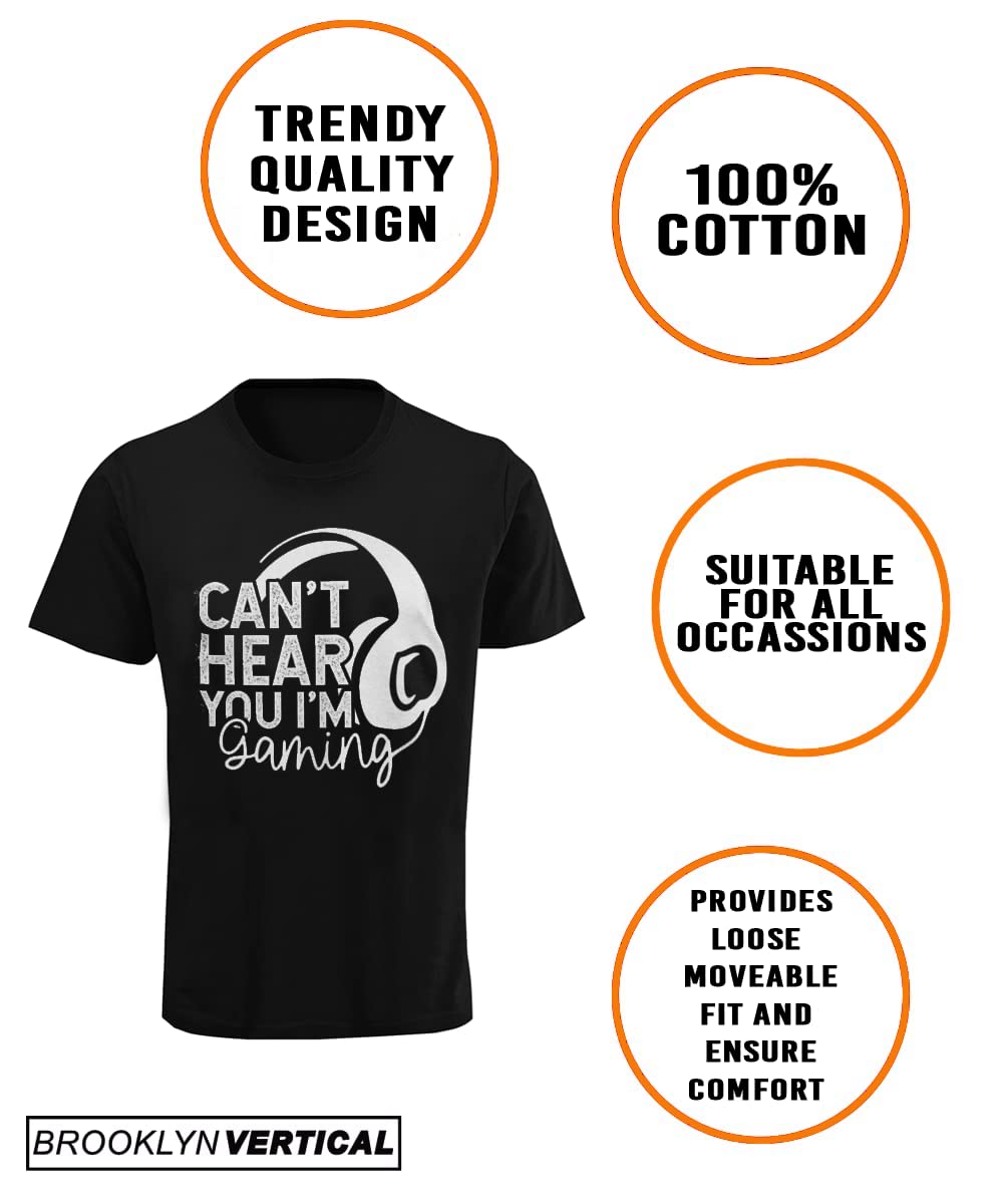 Pigiama Corto Uomo Cotone Leggero Pigiama Corto Per Ragazzi 'Can't Hear You I'm Gaming' - 100% Cotone, Colore Nero, Design Per Appassionati Di Videogiochi Pigiama Gamer Per Ragazzi Pigiama Corto Uomo Cotone Leggero Pigiama Corto Per Ragazzi 'Can't Hear You I'm Gaming' - 100% Cotone, Colore Nero, Design Per Appassionati Di Videogiochi Pigiama Gamer Per Ragazzi