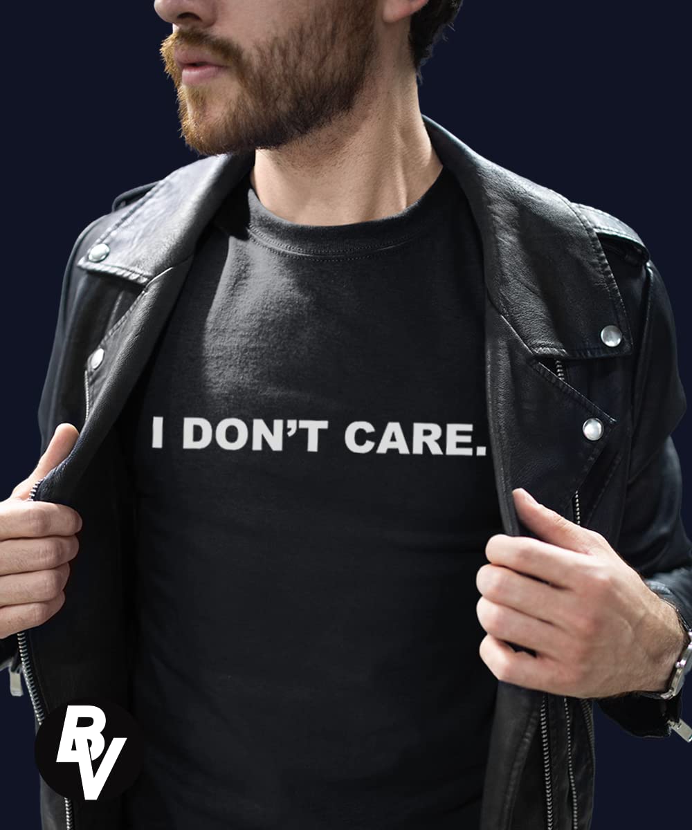 BROOKLYN VERTICAL I Don't Care. | Funny Sarcastic Adult Humor Joke Short Sleeve Crew Neck T-Shirt