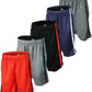BROOKLYN VERTICAL Pack of 5 Men’s Mesh Athletic Basketball Quick Dry Shorts with Pockets for Gym, Running & Workout