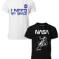 BROOKLYN VERTICAL 2-Pack NASA Print Outer Space Rocket Ship Mens Short Sleeve Crew Neck T-Shirt | Soft Cotton Sizes S-XL