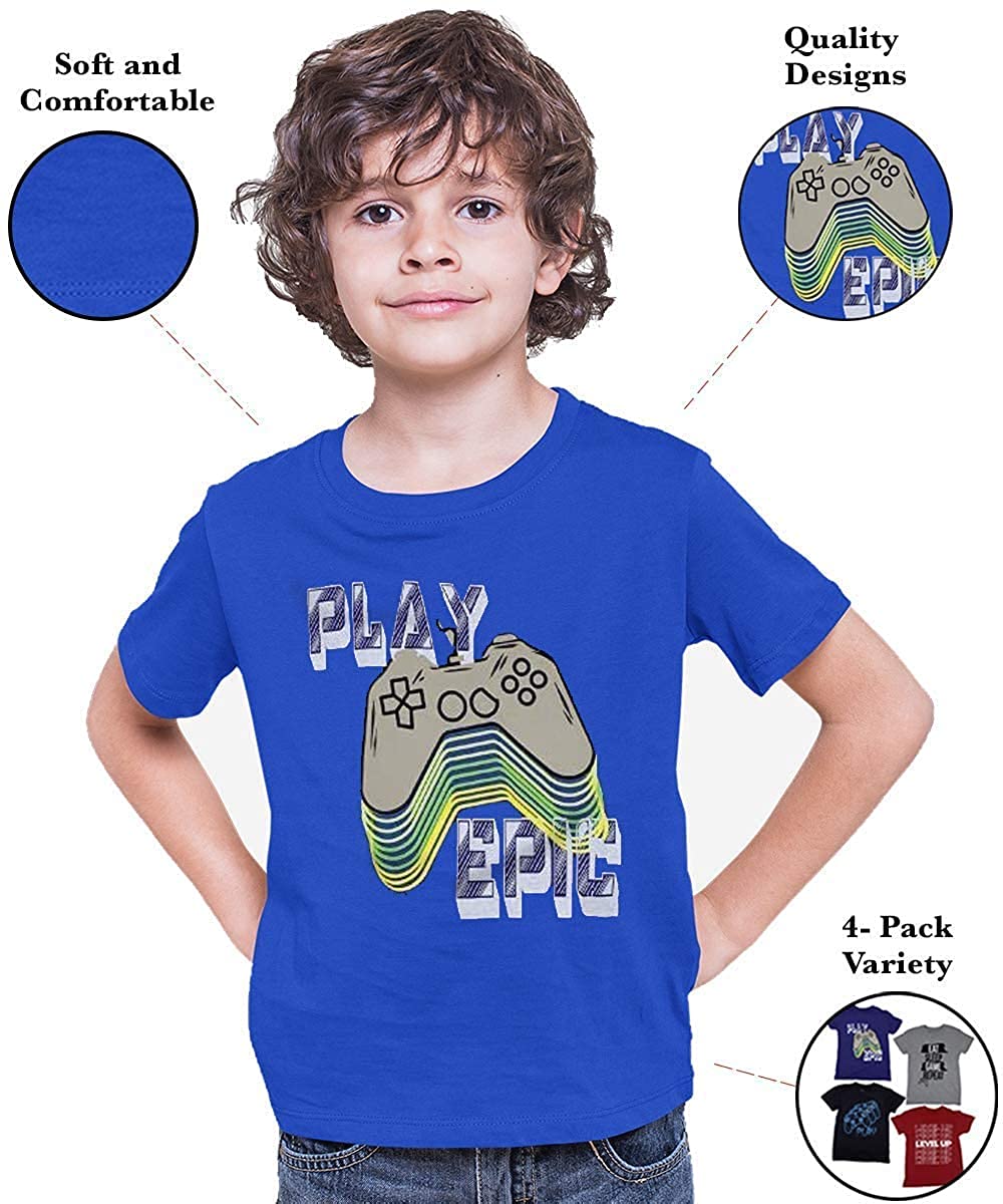 Boys Gaming T-Shirt Printed Crew Neck Short Sleeve | Sizes 6-20