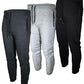 BROOKLYN VERTICAL Mens 3 Pack Fleece Active Jogger Sweatpants with Zipper Pocket and Drawstring Size S-2XL