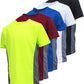 BROOKLYN VERTICAL Boy’s 5-Pack Quick Dry Moisture Wicking Active Athletic Performance Crewneck T-Shirt