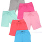 MISS POPULAR Girls 6-Pack Bermuda Short Sizes 4-16 Comfortable Cotton, Elastic Waistband, Bow-Tie, Pockets & Many Colors