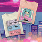 Girls 2-Pack Anime Japanese Art Print Super Soft Short Sleeve T-Shirts Cute Design| Sizes 7-16