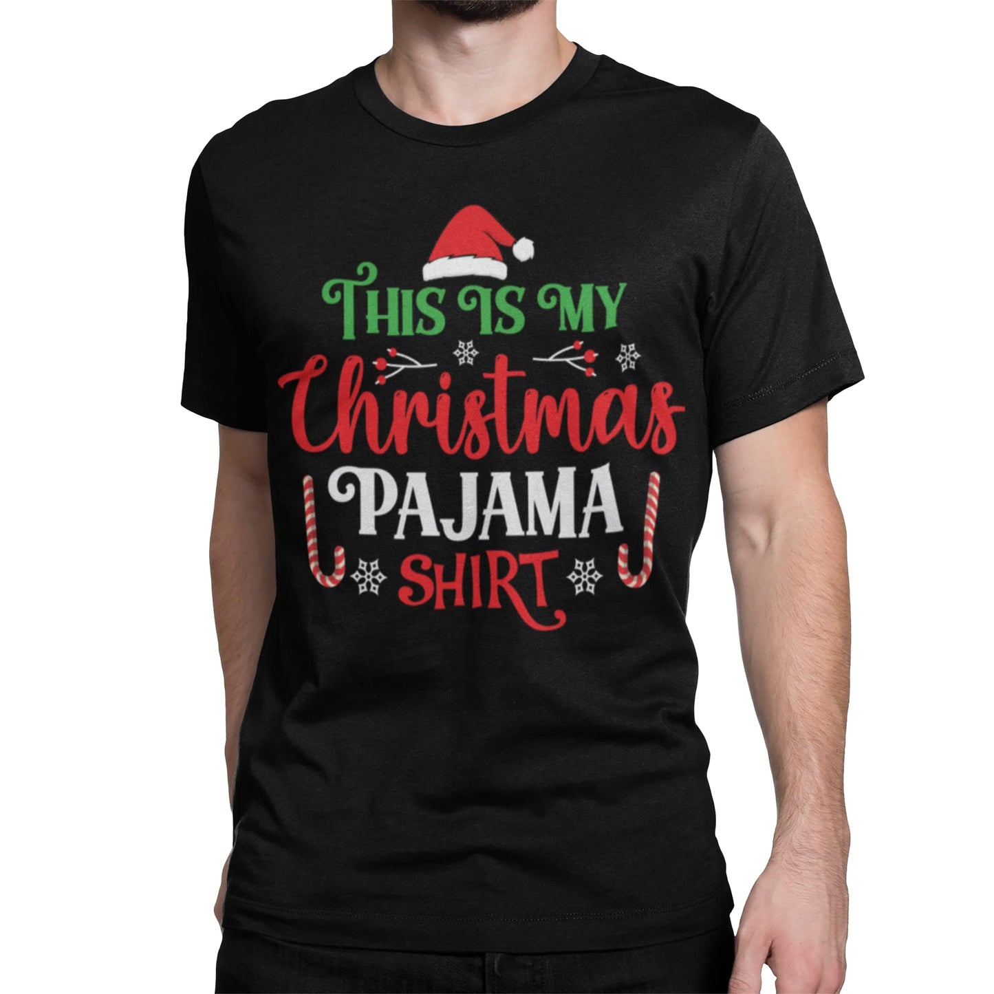 BROOKLYN VERTICAL Funny Christmas Santa Naughty Nice Holiday Short Sleeve Crew Neck T-Shirt | for Men and Women