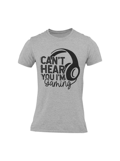 BROOKLYN VERTICAL Can't Hear You I'm Gaming | Funny Video Gamer Gaming Short Sleeve Crew Neck T-Shirt