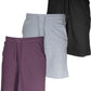 3-Pack Mens French Terry Shorts|Soft Comfortable Cotton|Drawstring Pull|Pockets|Many Colors|Sizes Small-3XL