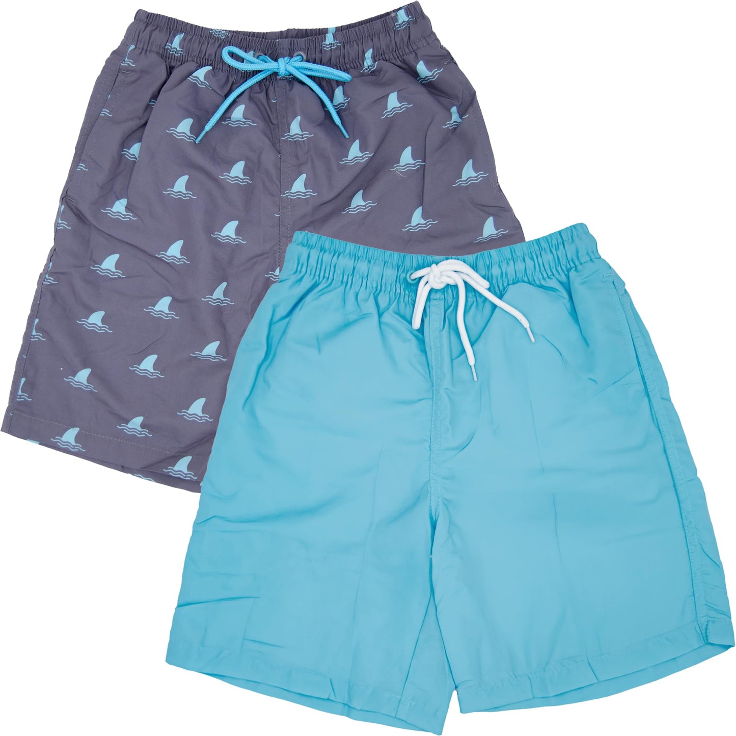 BROOKLYN VERTICAL Boys 2-Pack Swim Trunks Quick Dry Board Shorts for Pool Beach Summer