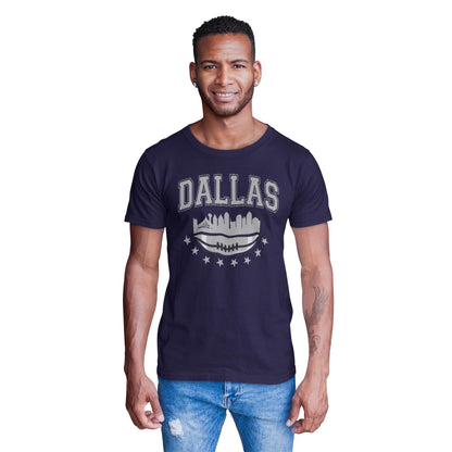 BROOKLYN VERTICAL Football Sports Fan T-Shirt Short Sleeve | Dallas, Green Bay, New England