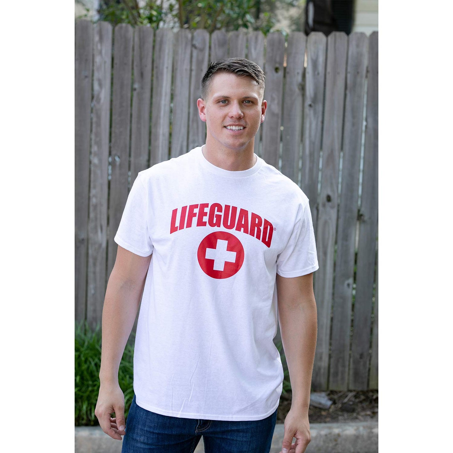 LIFEGUARD Officially Licensed Short Sleeve Crew Neck T-Shirt for Men Women Unisex Tee